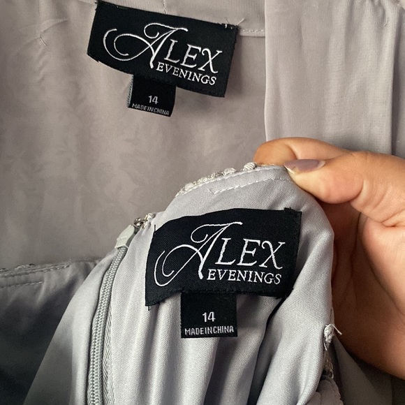 Alex Evenings gray dress - Picture 7 of 9